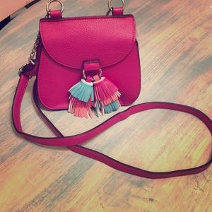 Candies Pink Mini Crossbody with Tassels